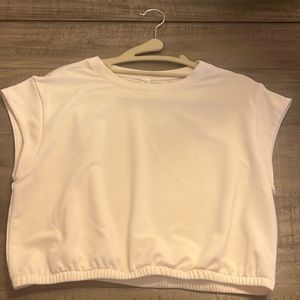 White Alo midriff workout top